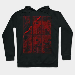 Lahore, Pakistan City Map Typography - Oriental Hoodie